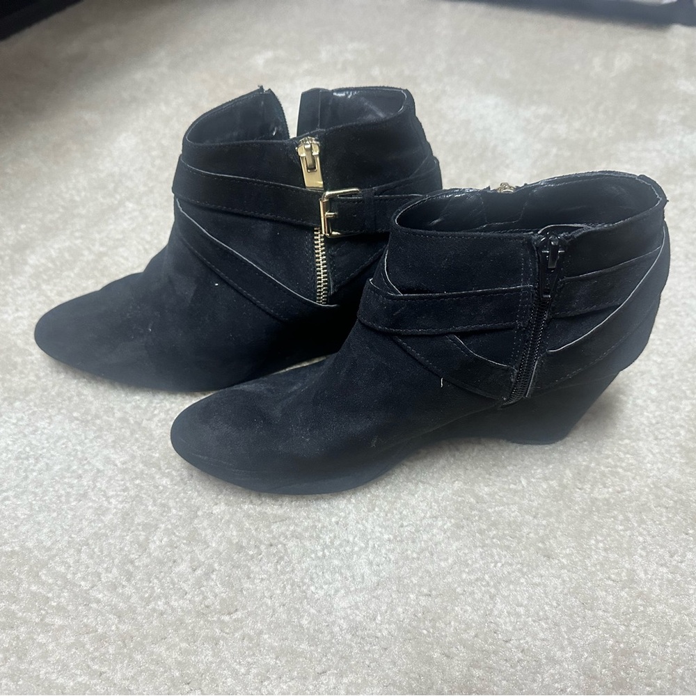 Womens wedge booties, size 8